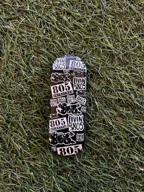 Atown Skate Ultra Premium 34mm Fingerboard Deck 805 Sticker Bomb